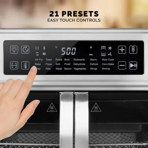 Vista 7 de Kalorik Horno freidora de aire MAXX Advance Series de 26 cuartos de galón con controles digitales, puerta de fácil visualización y 21 ajustes