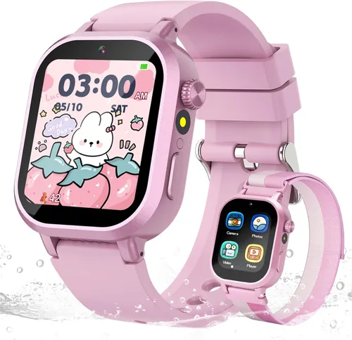 Vista 11 de Wiszodet Reloj inteligente impermeable para niños, regalo para niños de 3 a 12 años con 39 juegos, pantalla táctil HD, reproductor de música, cámara