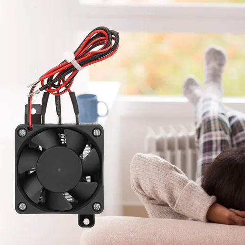 Vista 2 de Calentador de termistor con ventilador, ventilador de calentador de aire de 110 V, mini calefacción de aire termistor PTC, termistor PTC, piezas