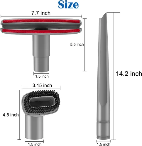 Vista 3 de Paquete de 3 herramientas para hendiduras, cepillo de polvo y accesorios para tapicería compatibles con Shark Navigator Lift-Away aspiradoras