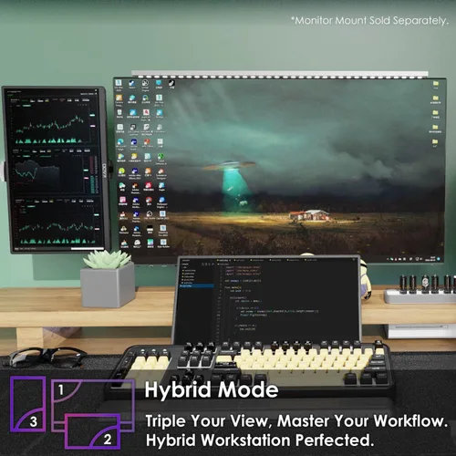 Vista 7 de Kado Paquete de 2 monitores portátiles FHD de 15.6" para computadora