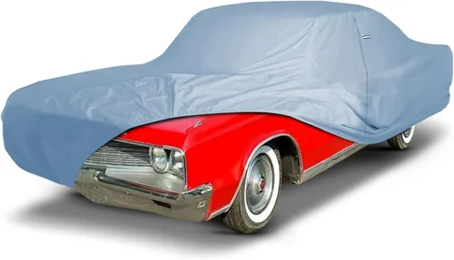 Vista 16 de iCarCover Funda de automóvil personalizada Premium para Chrysler Imperial 1957-1975, resistente, impermeable, para todo tipo de clima, lluvia Negro