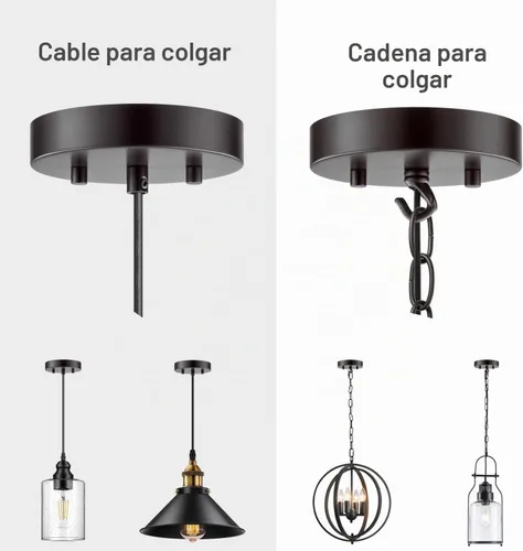Vista 3 de Qc Kit de toldo de luz de techo, 6 pulgadas, placa de cubierta de lámpara para tapa de araña o luz colgante, placa de cubierta de luz de techo