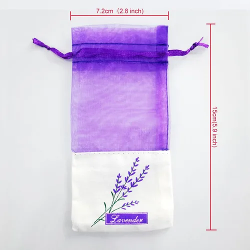 Vista 3 de Sanrich 50 bolsas de lavanda vacías con cordón morado para regalo (deeo Purple-drawsrting)
