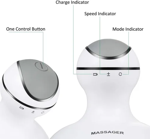 Vista 6 de LATME Dispositivo de masaje de cuero cabelludo eléctrico portátil con tejido profundo de amasado de 84 nodos regalos Idea liberación de estrés