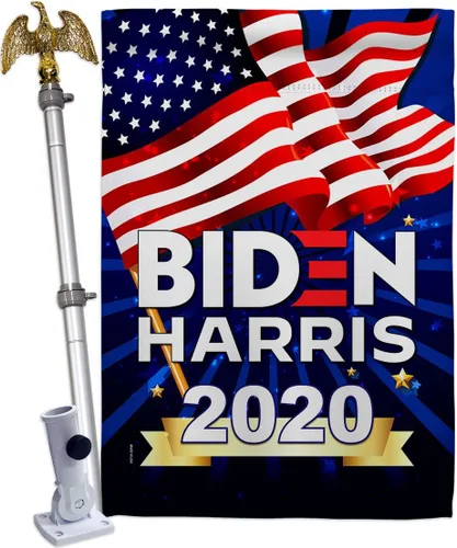 Vista 21 de Biden Harris Flag Vote President 2020 - Juego de banderas para casa de jardín, demócrata patriótico, republicano, fiesta de té, bandera