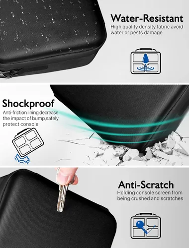 Vista 3 de COOWPS Funda para Switch compatible con Nintendo Switch y Switch OLED modelo, funda de transporte con interruptor duro de protección completa, bolsa