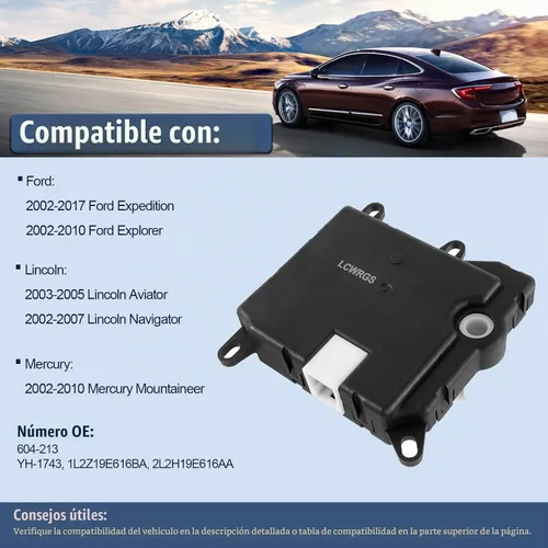 Vista 2 de Actuador de puerta trasera de mezcla HVAC para Ford Expedition Explorer 604