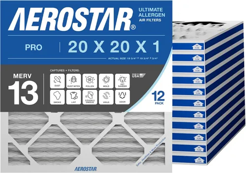 Vista 9 de Aerostar Multi - Filtro de aire de 1 pulgada para aire acondicionado y horno, Blanco
