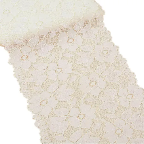 Vista 23 de MSCFTFB Cinta bordada de flores de encaje elástico de 5 yardas de ancho de 6.3 pulgadas de ancho para decoración de ropa, manualidades, boda, baby