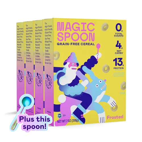 Vista 10 de Cereal Magic Spoon - Cereales Altos en Proteínas - Snacks Sin Azúcar y Comida para el Desayuno - Cereal Sin Granos y Sin Gluten - Snacks Saludables