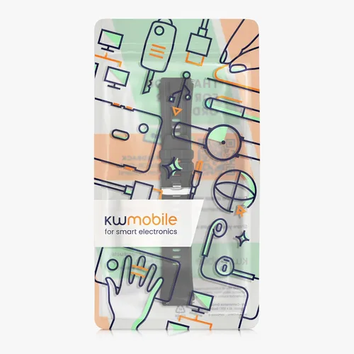 Vista 7 de kwmobile Correa compatible con Huawei Watch Ultimate / GT3 Pro de 1.811 in - Correa de reloj de silicona de repuesto - Negro