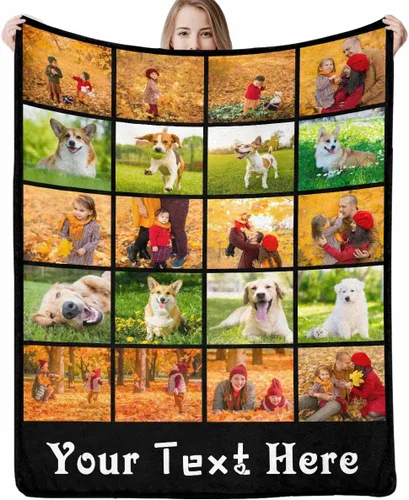 Vista 27 de Artsadd Manta personalizada con foto, mantas personalizadas para papá y abuelo, regalos del Día del Padre, manta conmemorativa para la familia