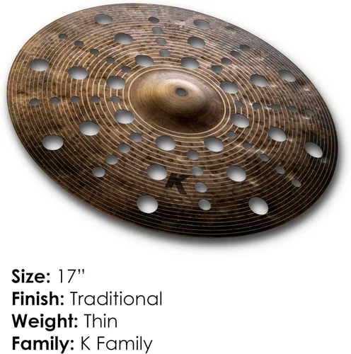 Vista 2 de Zildjian K1418 17" K Platillo especial especial de choque de basura seca