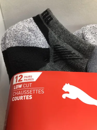 Vista 2 de PUMA Calcetines deportivos de corte bajo con control de humedad para hombre