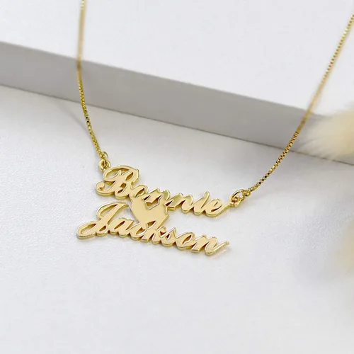 Vista 5 de RESVIVI Collar de plata esterlina, personalizado con nombre
