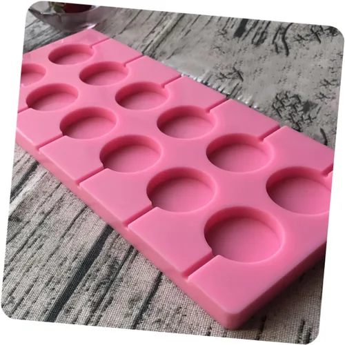 Vista 3 de Ciieeo Moldes redondos para piruletas de 12 capacidades, kit de moldes para Halloween, Navidad, caramelo duro, chocolate, chocolate de Navidad