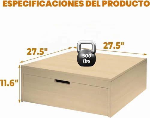 Vista 3 de Pedestal de lavandería con cajón de almacenamiento, pedestal de lavadora y secadora de alta resistencia de 27.5 pulgadas, ajuste universal, elevador