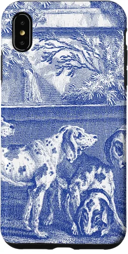 Vista 11 de Vintage Blue French Toile Hound Dogs Case for iPhone 16