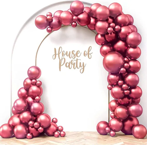 Vista 9 de HOUSE OF PARTY Globos azules metálicos: guirnalda de globos azules, globos metálicos azules de 5/12/18 pulgadas para decoraciones de graduación