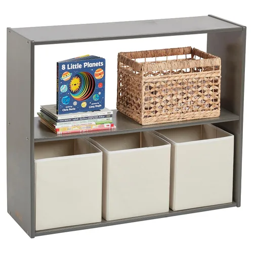 Vista 12 de ECR4Kids Streamline 2-Shelf Double-Sided Storage Cabinet, 30in, Classroom Furniture, Grey Wash