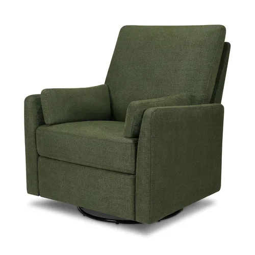 Vista 3 de DaVinci Carter's Ethan - Sillón reclinable giratorio, lino verde bosque