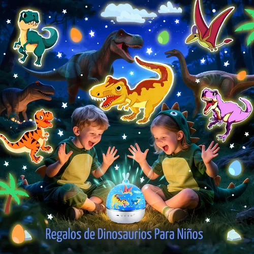Vista 9 de Proyector de luz nocturna de dinosaurio de fuego, con 15 películas y música Bluetooth y luz nocturna de dinosaurio controlada a distancia, proyector