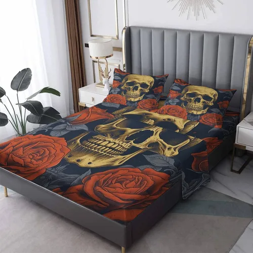 Vista 29 de Juego de sábanas tamaño individual con águila calva, sábanas de cama de águila, microfibra suave y bolsillo profundo y sábanas estampadas sin
