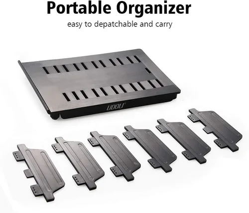 Vista 5 de Organizador Universal Ajustable Soporte Base para Múltiples Dispositivos, Soporte de Escritorio para Tableta y Teléfono Celular para iPhone Samsung