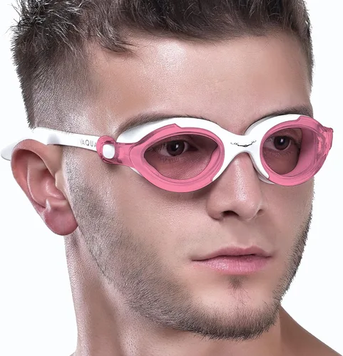 Vista 4 de AqtivAqua Gafas de natación, SX gafas de natación de visión amplia para adultos, hombres y mujeres, antivaho sin fugas