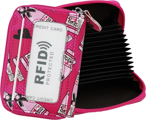 Vista 36 de Tarjetero RFID de bolsillo con ventana para ID, piel genuina, S, Negro