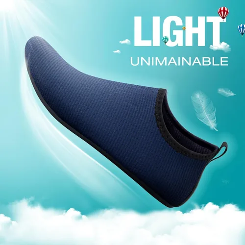 Vista 5 de SEEKWAY Water Shoes Quick-Dry Aqua Socks Barefoot Slip-on for Beach Pool Swim River Yoga Lake Surf Women Men Black SK001