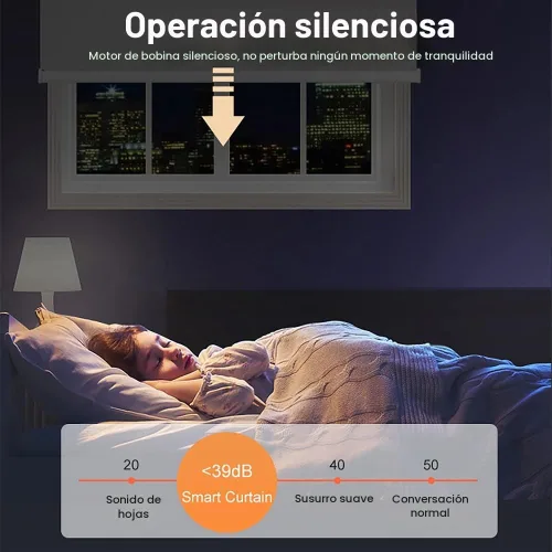 Vista 5 de Persiana enrollable motorizada con control remoto, 100% opacidad, persiana inteligente para Windows, compatible con Alexa y Google Home, batería