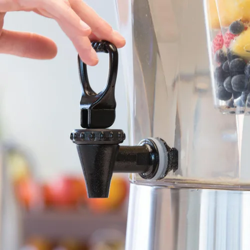 Vista 6 de Service Ideas - CBDRT3SS - Despachador de bebidas, sin BPA, de acero inoxidable, redondo, 3 gal. CBDRT3SS acero inoxidable y plástico, certificado