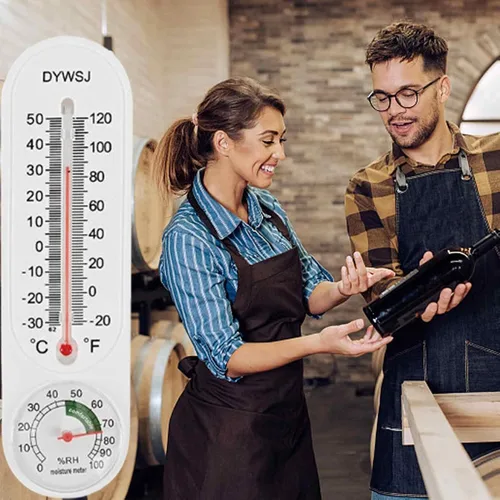 Vista 4 de Dispositivo de seguimiento de temperatura interior 2 en 1, medidor de temperatura interior, termómetro ambiental Sensor de temperatura ambiente
