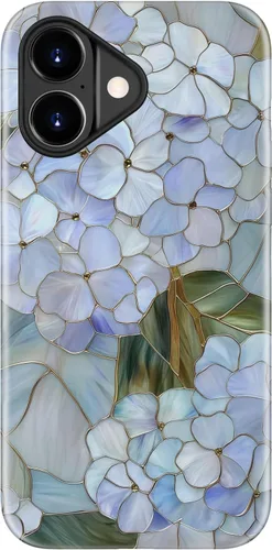 Vista 44 de Funda para iPhone 12 Mini, compatible con carga inalámbrica, protección de doble capa con elegante diseño de flores silvestres, silicona suave +