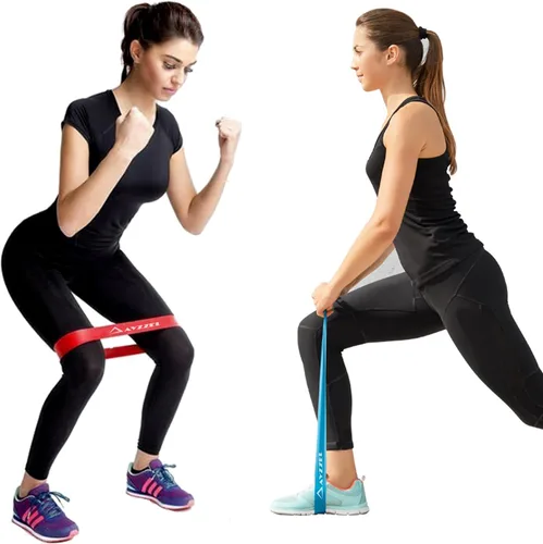 Vista 4 de Bandas de bucle de ejercicios de resistencia [Juego de 5] para rehabilitación, estiramiento, entrenamiento de fuerza, tonificación muscular, terapia