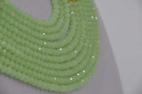 Vista 8 de Boda de Nigeria África Beads Verde Menta y dorado nupcial joyería Sets