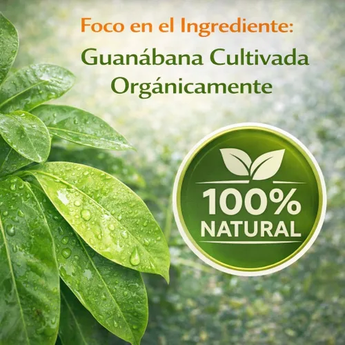 Vista 5 de Guanabana (Guanábana) 90 cápsulas de 1100 mg por porción, potente mezcla de ingredientes 100% naturales de primera calidad, vegetal, cultivada