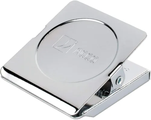 Vista 2 de ACCO BRANDS Clip magnético, acero, 7/8 quot; capacidad, 1-1/2 quot; w, cromo (72131)