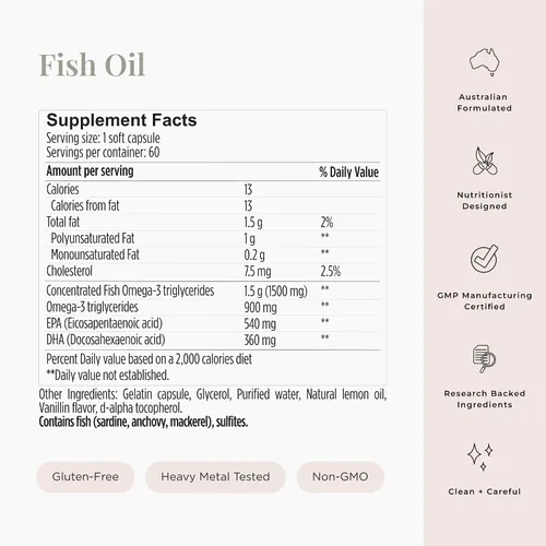 Vista 5 de JSHealth Aceite de pescado de alta resistencia. 900 mg de omega-3 por cápsula con 540 mg de EPA y 360 mg de DHA. Atrapado en la naturaleza