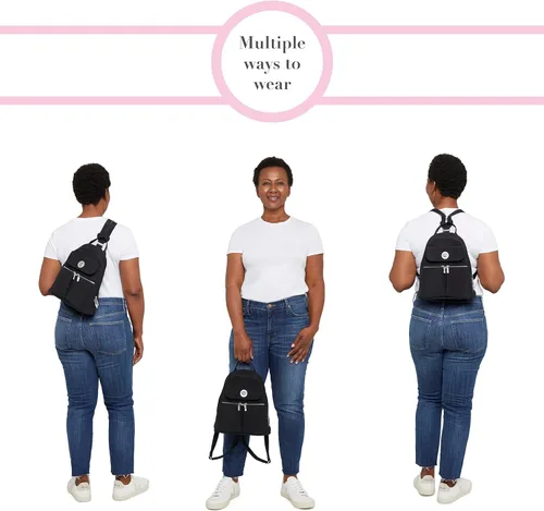 Vista 6 de Baggallini Mochila convertible de Nápoles, Negro ópalo, talla única