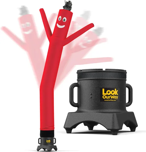 Vista 10 de LookOurWay Air Dancers Wacky Waving Inflatable Tube Man Set - Muñeco inflable de tubo de 3,05 m de alto con soplador y movimiento loco - Amarillo