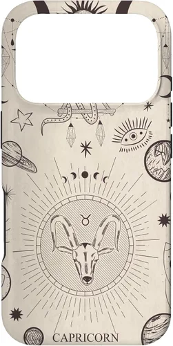 Vista 29 de Estuche estético para iPhone 12/12 Pro astrológico celestial con signo del zodiaco Capricornio