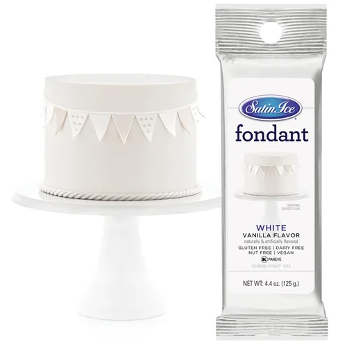 Vista 22 de Fondant de satén de Satin Ice para decorar pasteles, negro (4.4 onzas)