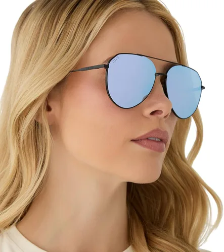 Vista 2 de DIFF Dash Designer - Gafas de sol de aviador de gran tamaño para mujer, protección UV400