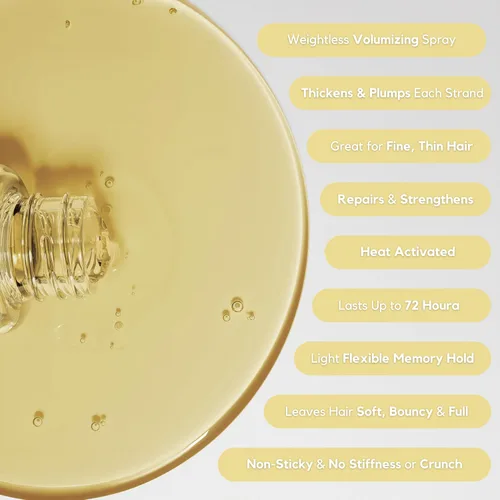 Vista 4 de SIMPLY SMOOTH Xtend - Voluminizador reabastecedor de queratina Spray espesante para cabello fino, fino y sin vida Crea cuerpo, volumen y textura