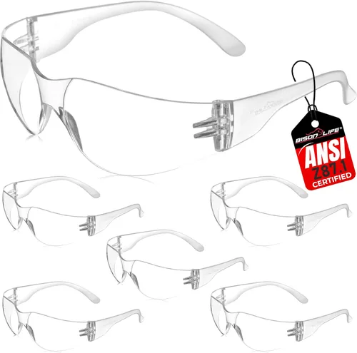 Vista 19 de Lentes de seguridad con protección envolvente resistente a arañazos, lente de policarbonato resistente a impactos ANSI Z87.1 Scratch & Impact