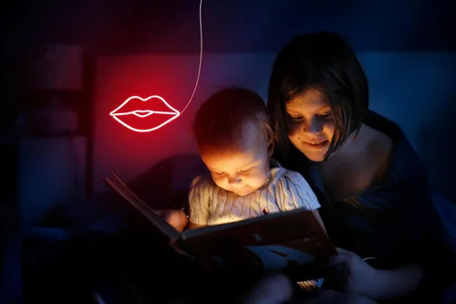 Vista 7 de AdvPro Lips Kiss Girl Room Flex Silicone LED Neon Sign - Azul - st16s32-fnu0048-b