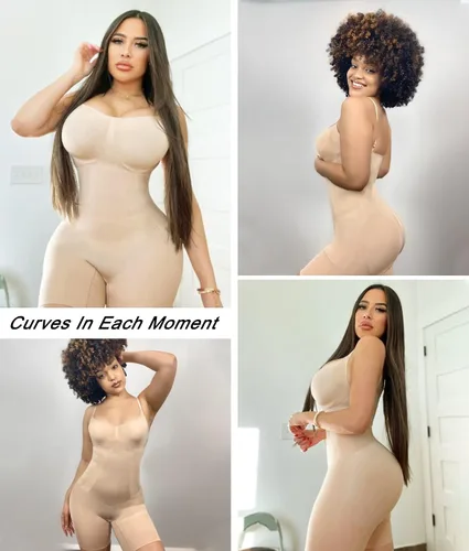 Vista 6 de SHAPERX - Enterizo modelador de silueta hasta medio muslo para mujer no contiene costuras y disimula el abdomen